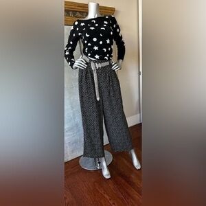 Vintage Adrienne Vittadini Silk Pants and Sweater Set, S